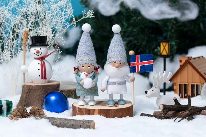 【希少】2017年イルムス限定 国旗シリーズ第1弾ノルディカニッセ デンマーク 北欧のクリスマスを彩る「ノルディカニッセ」、アイスランドの国旗を