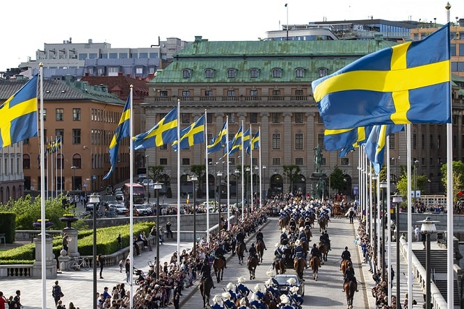 スウェーデンのナショナルデーパレード